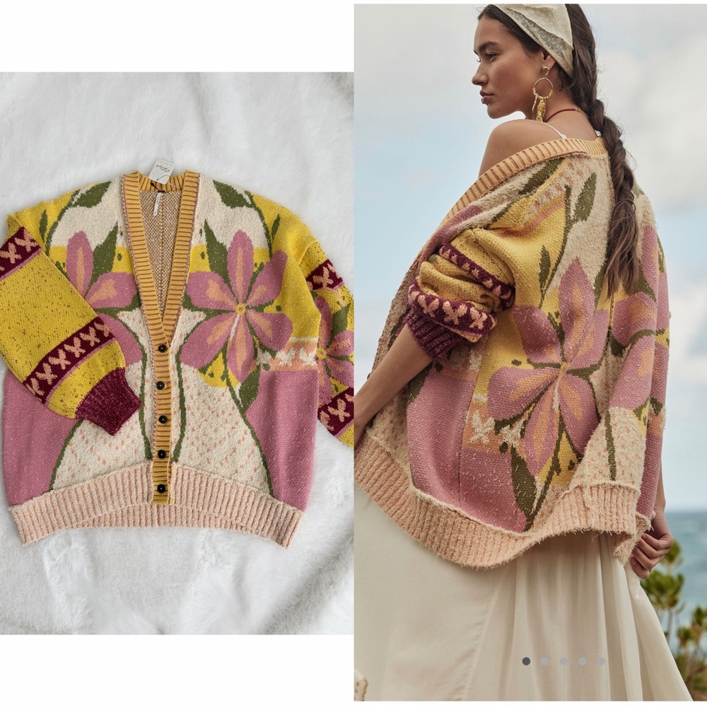 Free People Bali Tropical Garden Sweater size M NWT $298